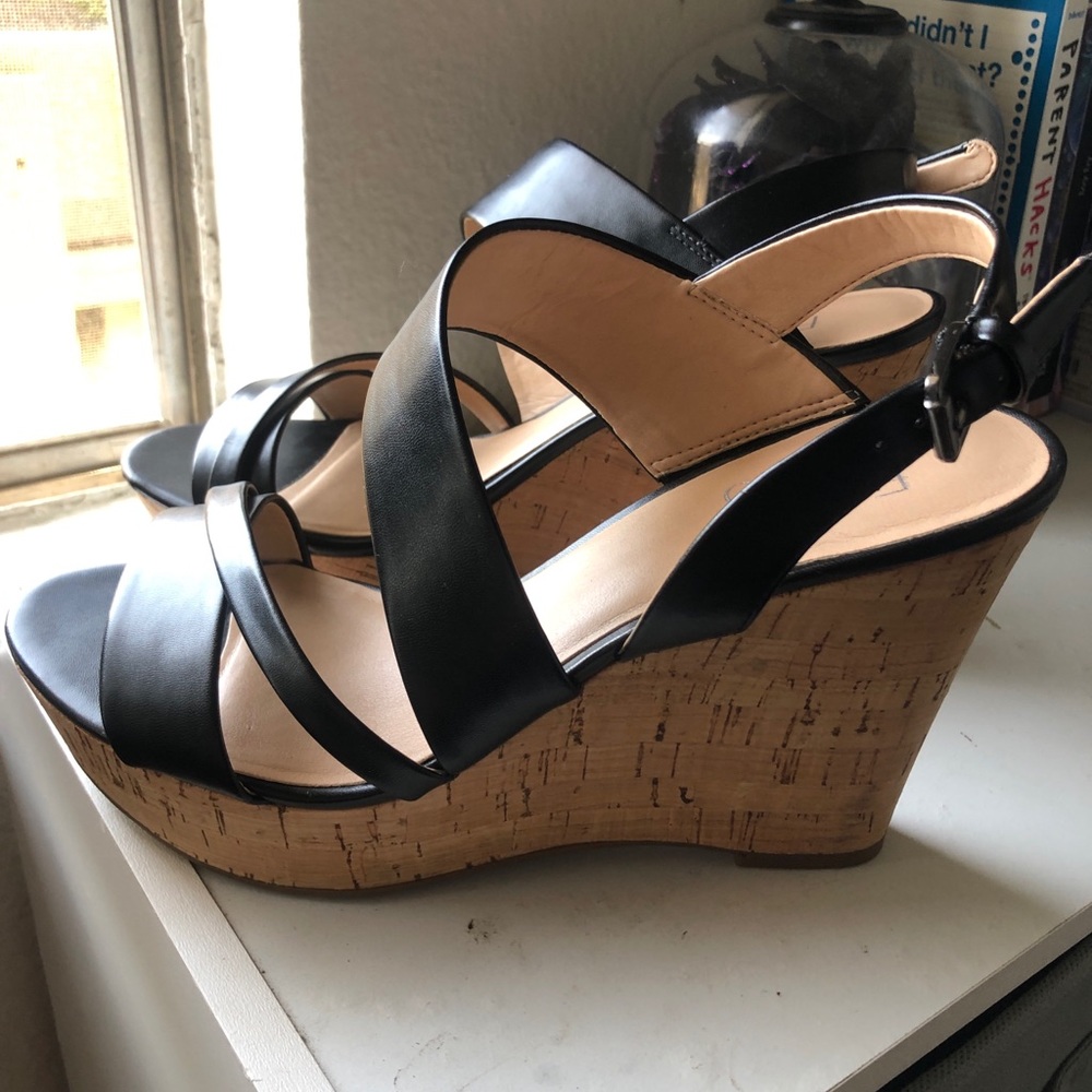 Franco Sarto Black Seneca Wedge